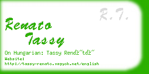 renato tassy business card